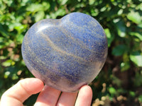 Polished Lazulite Gemstone Hearts  x 6 From Madagascar