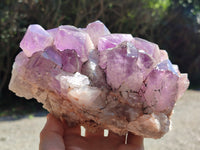 Natural Jacaranda Amethyst Quartz Clusters x 2 from Mumbwa, Zambia