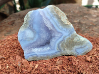 Polished Blue Lace Agate Geodes x 5 From Nsanje, Malawi