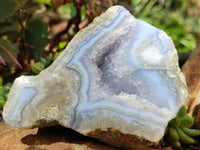 Polished Blue Lace Agate Geodes x 5 From Nsanje, Malawi