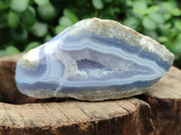 Polished Blue Lace Agate Geodes x 5 From Nsanje, Malawi