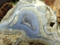 Polished Blue Lace Agate Geodes x 5 From Nsanje, Malawi