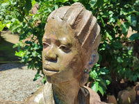 Hand Made Green Verdite African Woman Bust x 1 From Zimbabwe