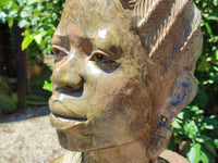 Hand Made Green Verdite African Woman Bust x 1 From Zimbabwe