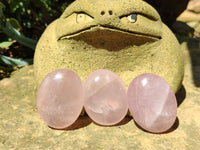 Polished Rose Quartz Palm Stones x 20 From Ambatondrazaka, Madagascar