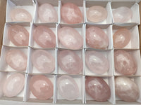 Polished Rose Quartz Palm Stones x 20 From Ambatondrazaka, Madagascar