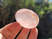 Polished Rose Quartz Palm Stones x 20 From Ambatondrazaka, Madagascar