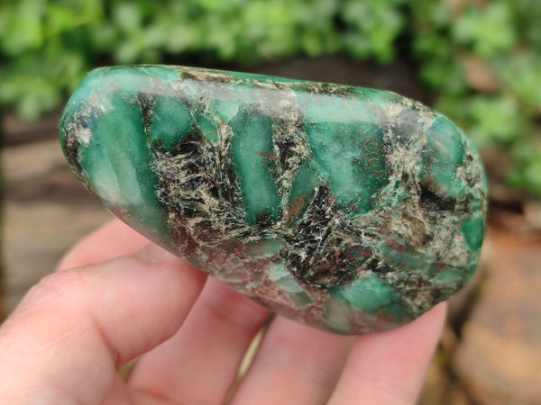 Polished Rare Emerald Mica In Matrix Standing Free Forms x 6 From Mutoko, Zimbabwe