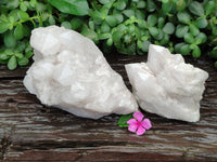 Natural Candle Quartz Clusters x 2 From Antsirabe, Madagascar