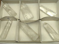 Polished Clear Quartz Crystals x 6 From Madagascar