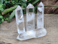 Polished Clear Quartz Crystals x 6 From Madagascar