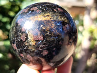 Polished Rare Iolite Spheres with Pink Feldspar Spots x 5 From Madagascar