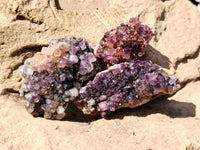 Natural Amethystos Amethyst Plates x 35 From Kwaggafontein, South Africa