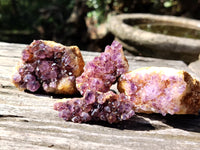 Natural Amethystos Amethyst Plates x 35 From Kwaggafontein, South Africa