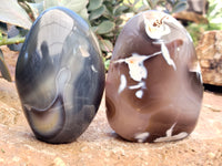 Polished Mix Of Selected Agate Standing Free Forms x 4 From Madagascar