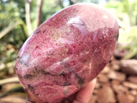 Polished Rhodonite Standing Free Forms x 6 From Rhusinga, Zimbabwe