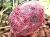 Polished Rhodonite Standing Free Forms x 6 From Rhusinga, Zimbabwe