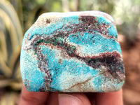 Polished Shattuckite with Azurite and Chrysocolla Free Forms x 12 From Congo