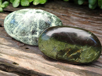 Polished Leopard Stone Standing Free Forms x 12 From Nyanga, Zimbabwe