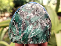 Polished Emerald Mica In Matrix Standing Free Forms x 6 From Mutoko, Zimbabwe