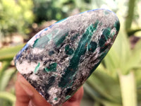 Polished Emerald Mica In Matrix Standing Free Forms x 6 From Mutoko, Zimbabwe