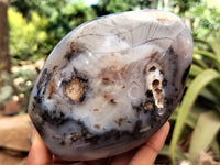 Polished Dendritic Agate Standing Free Forms x 2 From Madagascar