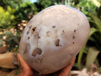 Polished Dendritic Agate Standing Free Forms x 2 From Madagascar