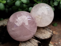 Polished Rose Quartz Spheres x 4 From Ambatondrazaka, Madagascar