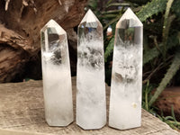 Polished Clear Quartz Crystals x 6 From Madagascar