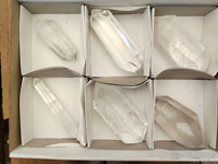 Polished Double Terminated Clear Quartz Crystals x 6 From Madagascar