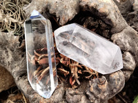 Polished Double Terminated Clear Quartz Crystals x 6 From Madagascar