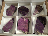 Polished Purpurite Free Forms x 6 From Namibia