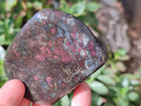 Polished Ruby Corundum In Chrome Verdite Standing Free Forms x 5 From Zimbabwe