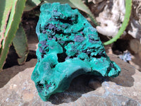 Natural Silky Malachite Specimens x 2 From Kasompe, Congo