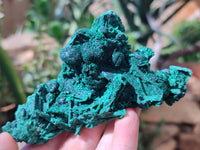 Natural Silky Malachite Specimens x 2 From Kasompe, Congo