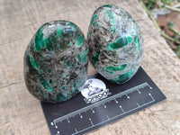 Polished Emerald Mica In Matrix Standing Free Forms x 6 From Mutoko, Zimbabwe