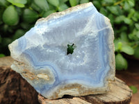 Polished Blue Lace Agate Geodes x 12 From Nsanje, Malawi