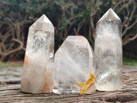 Polished Clear Quartz Crystals x 4 From Madagascar