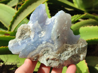 Natural Blue Lace Agate Geode Specimens x 4 From Nsanje, Malawi