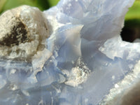 Natural Blue Lace Agate Geode Specimens x 4 From Nsanje, Malawi