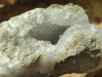 Natural Blue Lace Agate Geode Specimens x 4 From Nsanje, Malawi