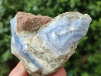 Natural Blue Lace Agate Geode Specimens x 4 From Nsanje, Malawi