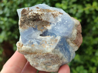 Natural Blue Lace Agate Geode Specimens x 4 From Nsanje, Malawi