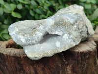 Natural Blue Lace Agate Geode Specimens x 4 From Nsanje, Malawi