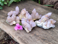 Natural Amethyst Spirit Quartz Clusters x 6 From Boekenhouthoek, South Africa