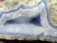 Natural Blue Lace Agate Geode Specimens x 2 From Nsanje, Malawi