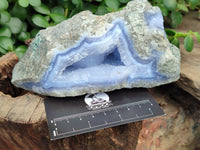 Natural Blue Lace Agate Geode Specimens x 2 From Nsanje, Malawi