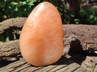 Polished Orange Twist Calcite Standing Free Forms x 2 From Madagascar