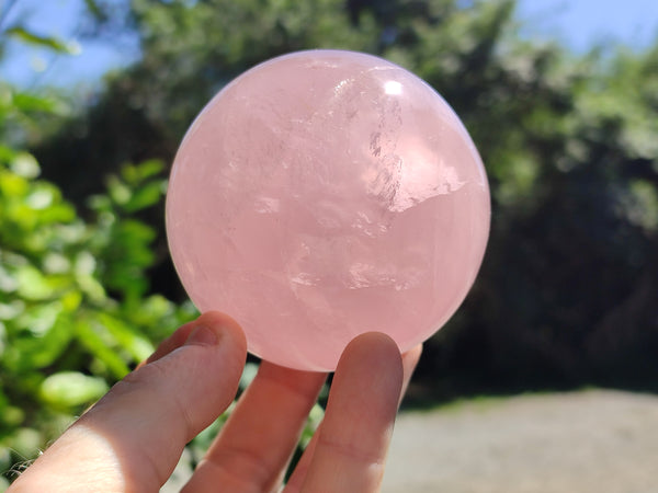 Polished Rose Quartz Spheres x 3 From Ambatondrazaka, Madagascar