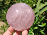 Polished Rose Quartz Spheres x 3 From Ambatondrazaka, Madagascar